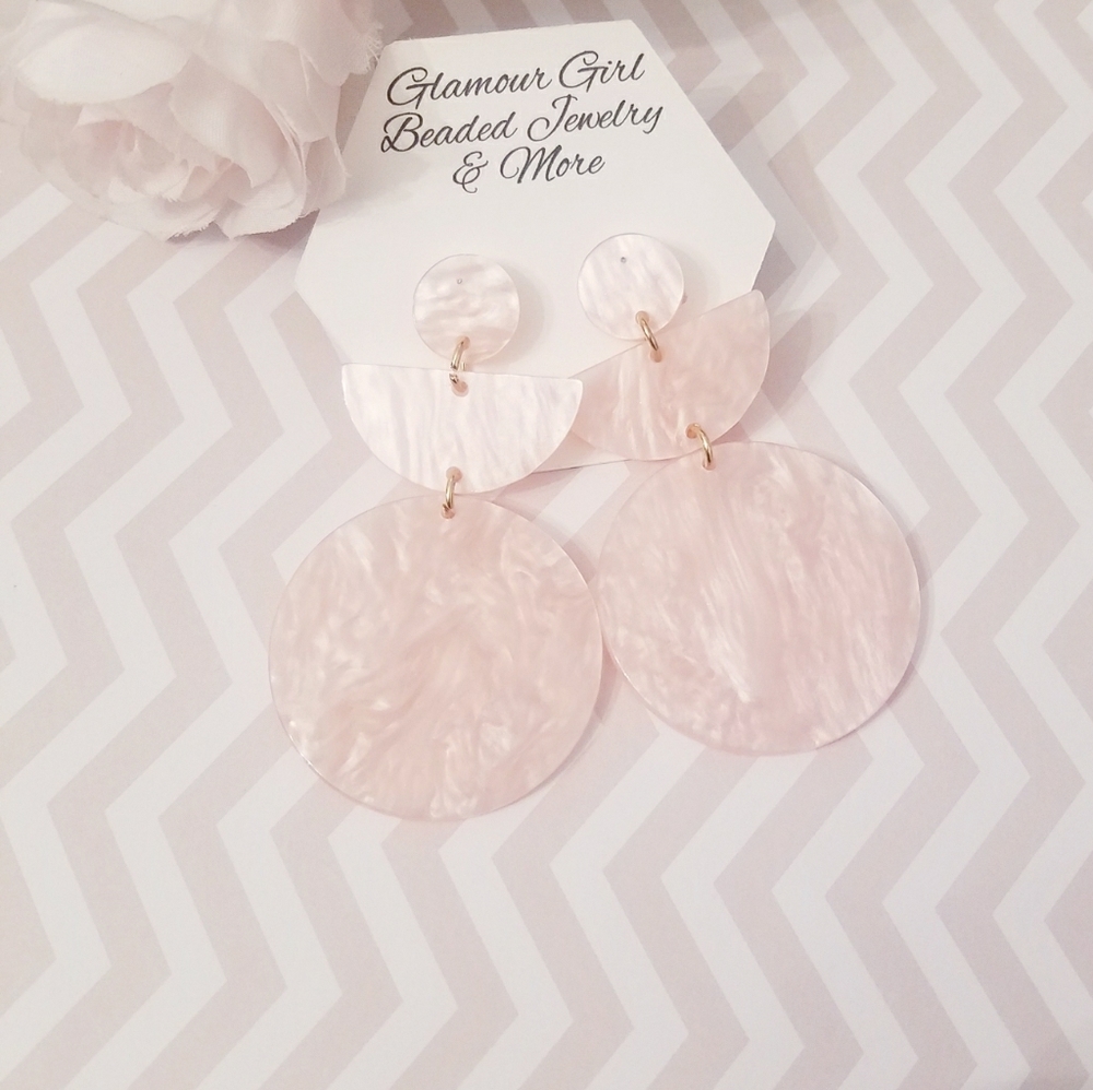 Soft Pink Drop Earrings